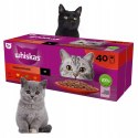 WHISKAS MOKRA KARMA DLA KOTA MIX SMAKÓW W SOSIE SASZETKI 40x85G ZDROWA WIT.