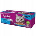WHISKAS MOKRA KARMA DLA KOTA MIX SMAKÓW W SOSIE SASZETKI 40x85G ZDROWA WIT.