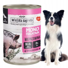 Wiejska Zagroda Karma mokra dla psa Monobiałkowa Wieprzowina (dorosły) 400g
