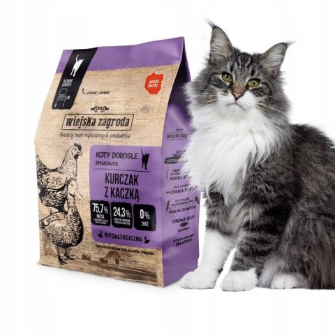 Wiejska Zagroda Kurczak z Kaczką 1,6kg sucha karma dla kota dorosłego