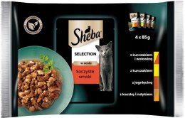 13xSheba Saszetki Selection Soczyste Smaki Kurczak wołowina jagnięcina 4x85