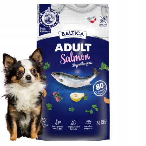 BALTICA ADULT Salmon Hypoallergenic XS/S 3kg karma dla małych ras