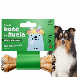 AZANKI Kość do żucia dla psa z kozą i miętą Przysmak dla psa - S/M 12CM