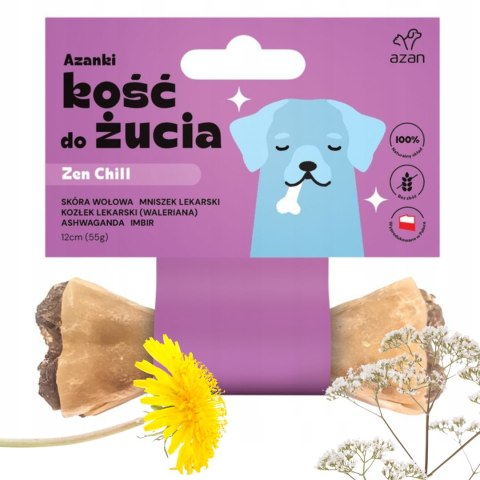 AZANKI Kość do żucia z mniszkiem i walerianą ZENCHILL dla odprężenia 12cm