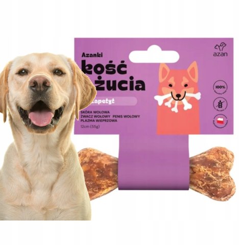 Azanki Kość do żucia NA ŁAPETYT ŻWACZ wołowy PENIS