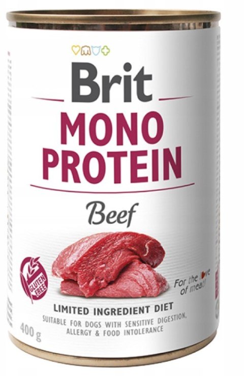 BRIT MONO protein MIX SMAKÓW 12x400 g KRÓLIK JAGNIĘCINA