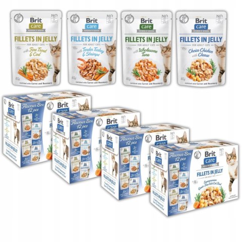 Brit Care Cat FJ Flavour Box in Jelly Pouch 4x12x85g