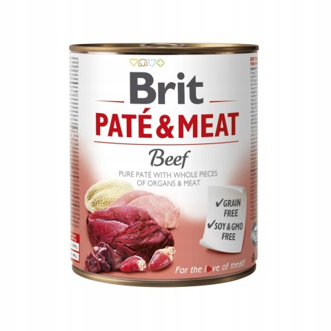 Brit Pate&Meat Beef Wołowina 800g