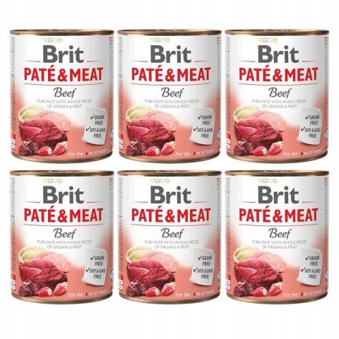Brit Pate&Meat Beef Wołowina 800g