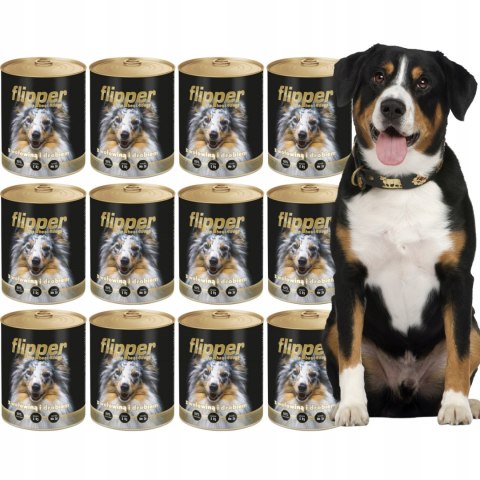 DOLINA NOTECI Mokra karma Flipper Wołowina i drób 12x 800g