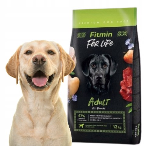 FITMIN Dog For Life Adult dla dorosłego psa 12kg