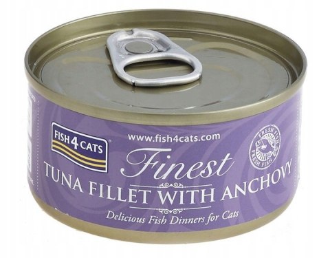 Fish4Cats TUNA FILLET WITH ANCHOVY Finest filet z Tuńczyka z Anchoisi 70g