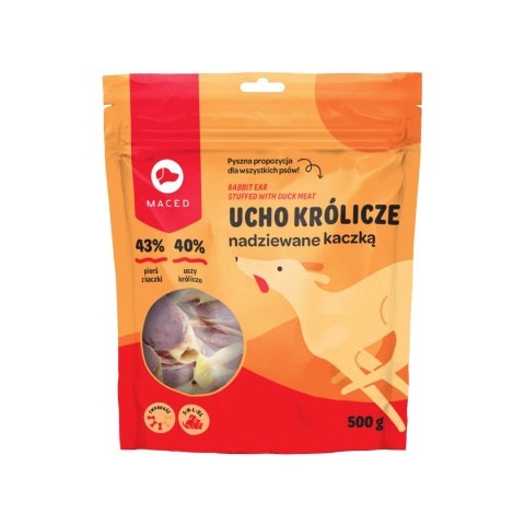 MACED UCHO KRÓLICZE NADZIEWANE KACZKA 500G