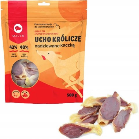 MACED UCHO KRÓLICZE NADZIEWANE KACZKA 500G