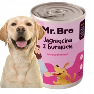 Mokra karma Mr. Bro JAGNIĘCINA z burakiem 800g