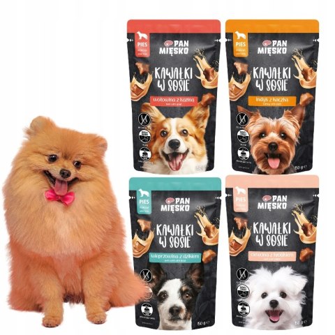 Pan Mięsko 12X150G SASZETKI dla psa Kawałki w sosie cielęcina