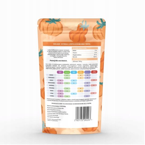 Perro MIX & MATCH przysmaki liofilizowane DYNIA 15g