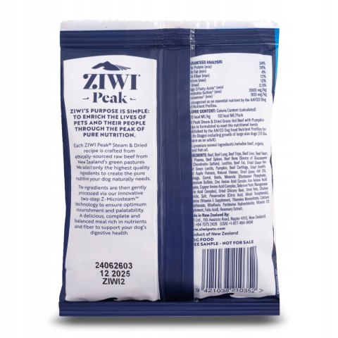 Próbka Ziwi Peak Grass-Fed Beef with Pumpkin Recipe For Dogs