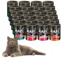 RAFI CAT 24X400 KACZKA INDYK CIELĘCINA TUŃCZYK SUPER MIX