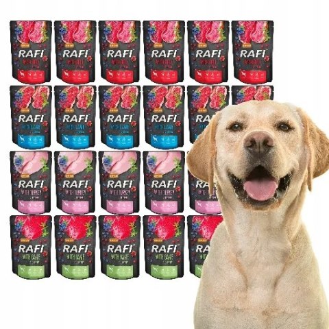 Rafi DOLINA NOTECI Saszetki MIX MOKRA KARMA dla Psa 24x300