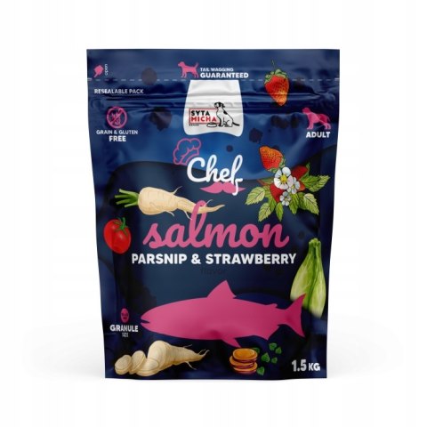 SYTA MICHA Karma sucha CHEF Łosoś 1,5kg SUPERPREMIUM