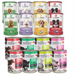 Wiejsjka Zagroda Mix MONO smaków dla psa dorosłego 12X400