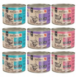 Wiejska Zagroda 12x200 MIX SMAKÓW INDYK KURCZAK Z KACZKĄ JAGNIĘCINA Z KRYLE