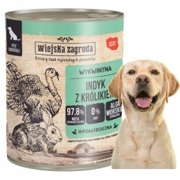 Wiejska Zagroda Indyk z królikiem 800g Wywkintna Hipoalericzna