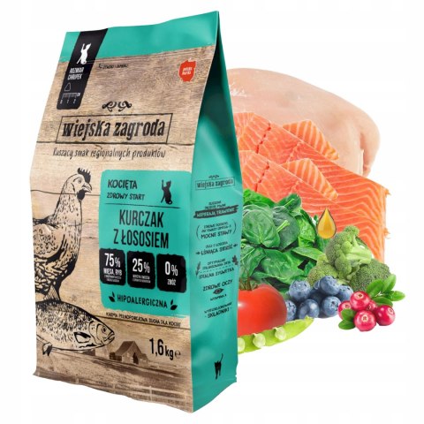 Wiejska Zagroda KOCIAK Kurczak z Łososiem 1,6 kg