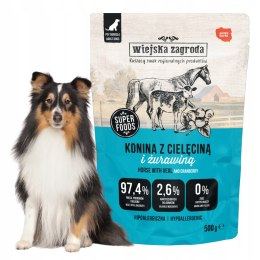 Wiejska Zagroda Karma mokra dla psa Konina z cielęciną (dorosły) 500g