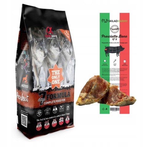 Alpha Spirit 7 DAYS FORMULA pełnoporcjowa SUCHA karma dla psa 12kg gratis