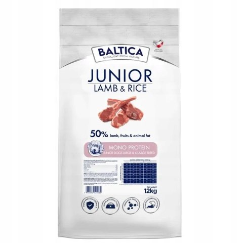 Baltica Junior Lamb&Rice 12kg + smaczki