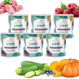 PERRO LIGHT Indyk z warzywami dla psów dorosłych 6x800g zestaw