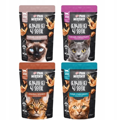 Pan Mięsko SASZETKI mokra karma dla kota pakiet próbny 4x85