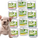 RAW PALEO MIX SMAKÓW PATE MINI PUPPY alu tray 12X150g indyk kaczka wieprz