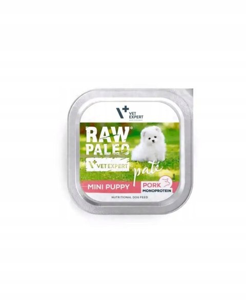 RAW PALEO MIX SMAKÓW PATE MINI PUPPY alu tray 12X150g indyk kaczka wieprz