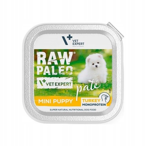 RAW PALEO MIX SMAKÓW PATE MINI PUPPY alu tray 12X150g indyk kaczka wieprz