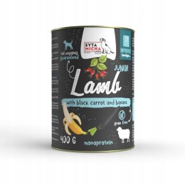 SYTA MICHA Jagnięcina z czarną marchwią i bananem JUNIOR 400g