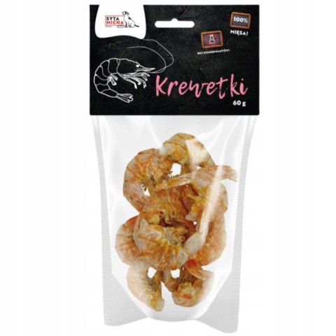 SYTA MICHA Suszone krewetki 60g smaczki trenerki przysmak dla psa