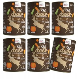 Syta Micha CHEF ZESTAW MONOPROTEIN JELEŃ DEER 6x400G KARMA DLA ALERGIKA