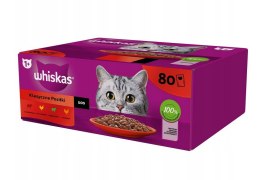 WHISKAS SASZETKI KARMA DLA KOTA KLASYCZNE POSIŁKI 80x85g