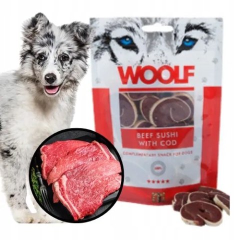 WOOLF BEEF SUSHI WITH COD 100G PRZYSMAKI