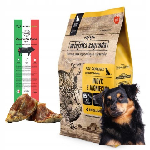 Wiejska Zagroda Indyk z Jagnięciną 2kg M średnie rasy + GRATIS