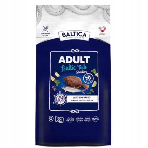 BALTICA BALTIC FISH SENSITIVE MEDIUM 9KG KARMA HYPOALERGICZNA Z RYBĄ