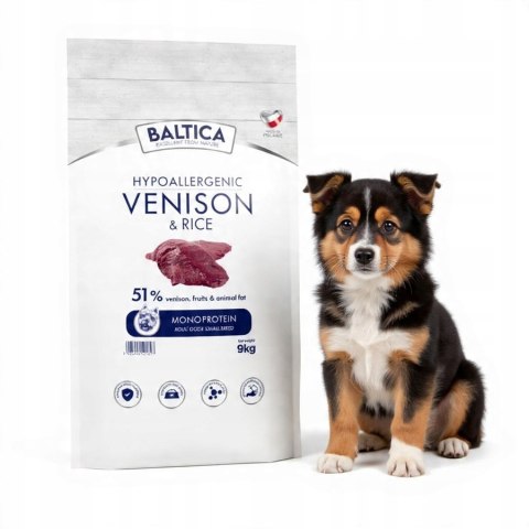 BALTICA NUTRACEUTIC Hypoallergenic Venison & rice XS / S 9kg