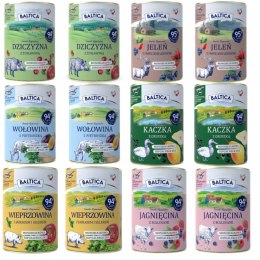 BALTICA PUSZKI MIX WSZYSTKICH SMAKÓW JAGNIĘCINA DZICZYZNA KRÓLIK 12x400