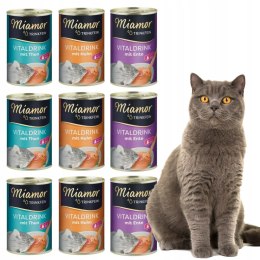 MIAMOR VITALDRINK MIX SMAKÓW napój dla wybrednych kotów zupa 9 x 135ml