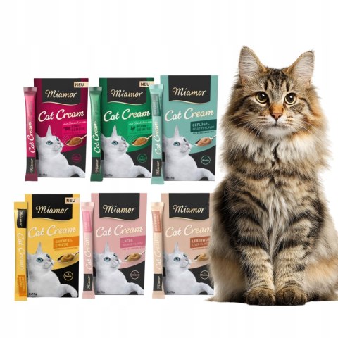 Miamor Cat Snack Creams MIX 6 OPAKOWAŃ pasta przysmak dla kota