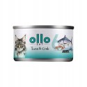 Ollo Cat nr 6 Tuna & Crab in broth 70g