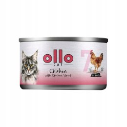 Ollo Cat nr 7 Chicken with Chicken Heart in broth 70g